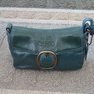 Kipling Green Leather Shoulder Bag